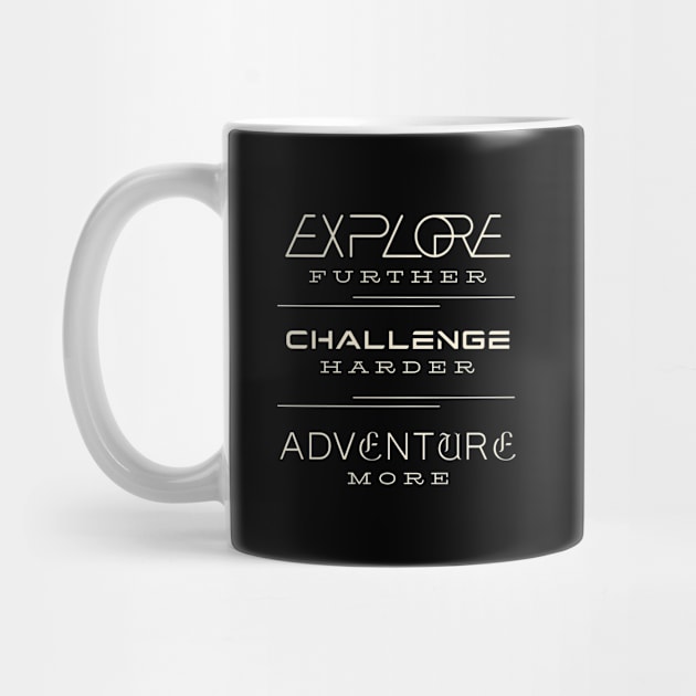 Explore Challenge Adventure Quote Motivational Inspirational by Cubebox